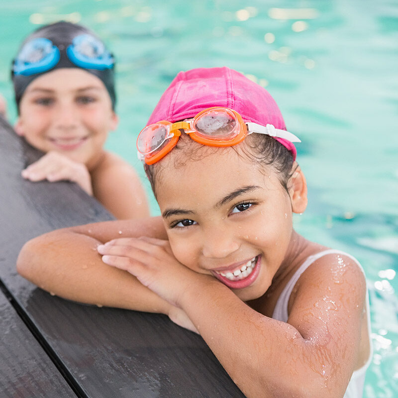 Cute swimming class in the pool swim lessons in amarillo