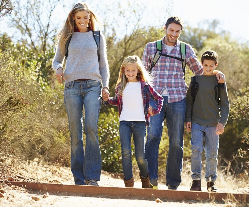 family hiking